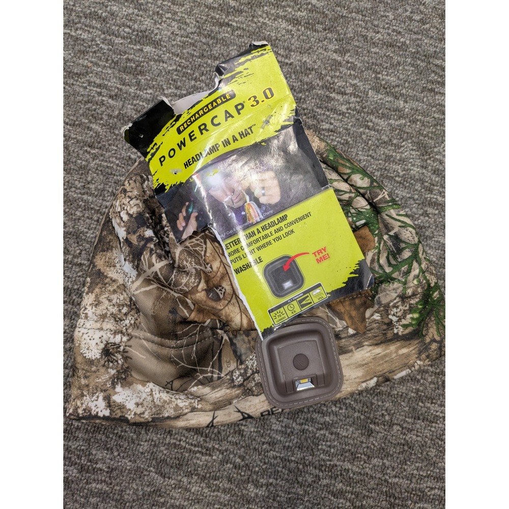 Panther Vision Powercap 3.0 Rechargeable LED Camo Hat with Headlamp One‎ Size